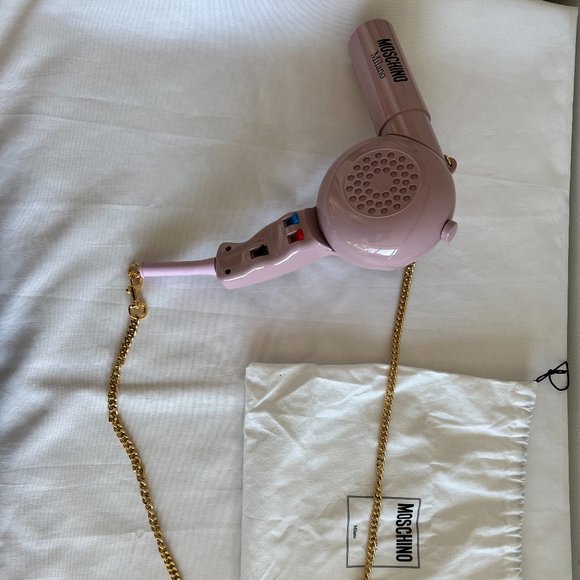 AW21 Moschino Couture Jeremy Scott Blow Dryer Mini Shoulder Bag w/Gold Chains - Picture 4 of 16